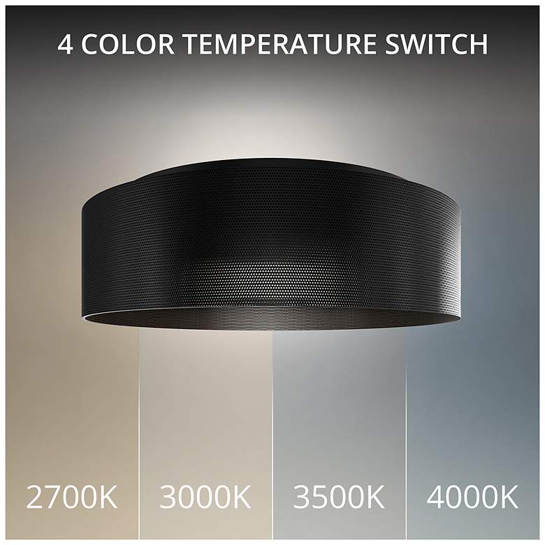 Image 2 Grille 4.63"H x 18"W 1-Light Flush Mount in Black more views