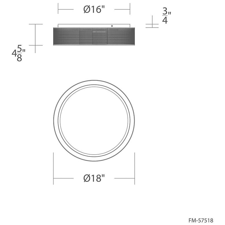Image 3 Grille 4.63"H x 18"W 1-Light Flush Mount in Black more views