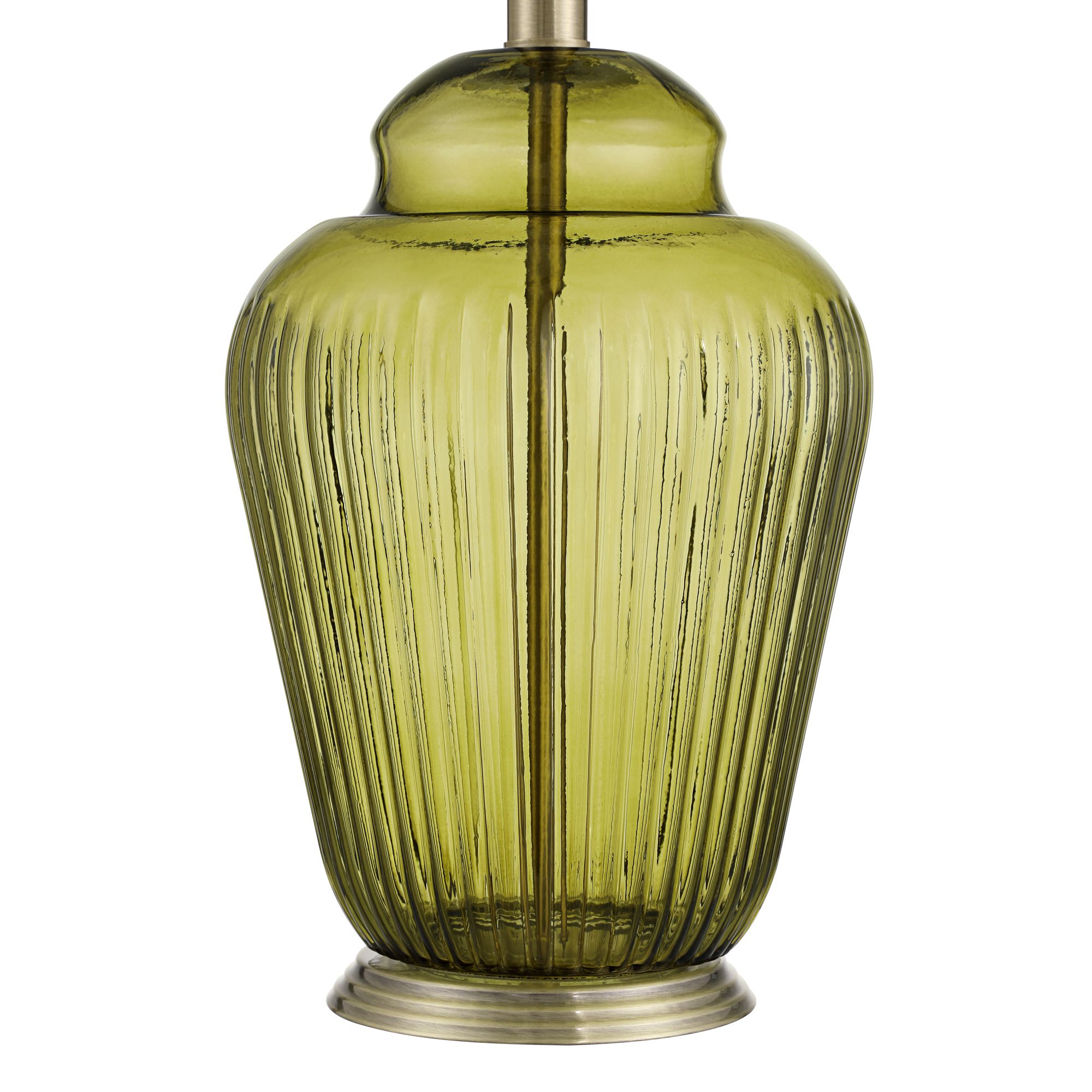 Image 6 Grimmia 24" High Moss Green Glass Table Lamp with White Dimmer more views