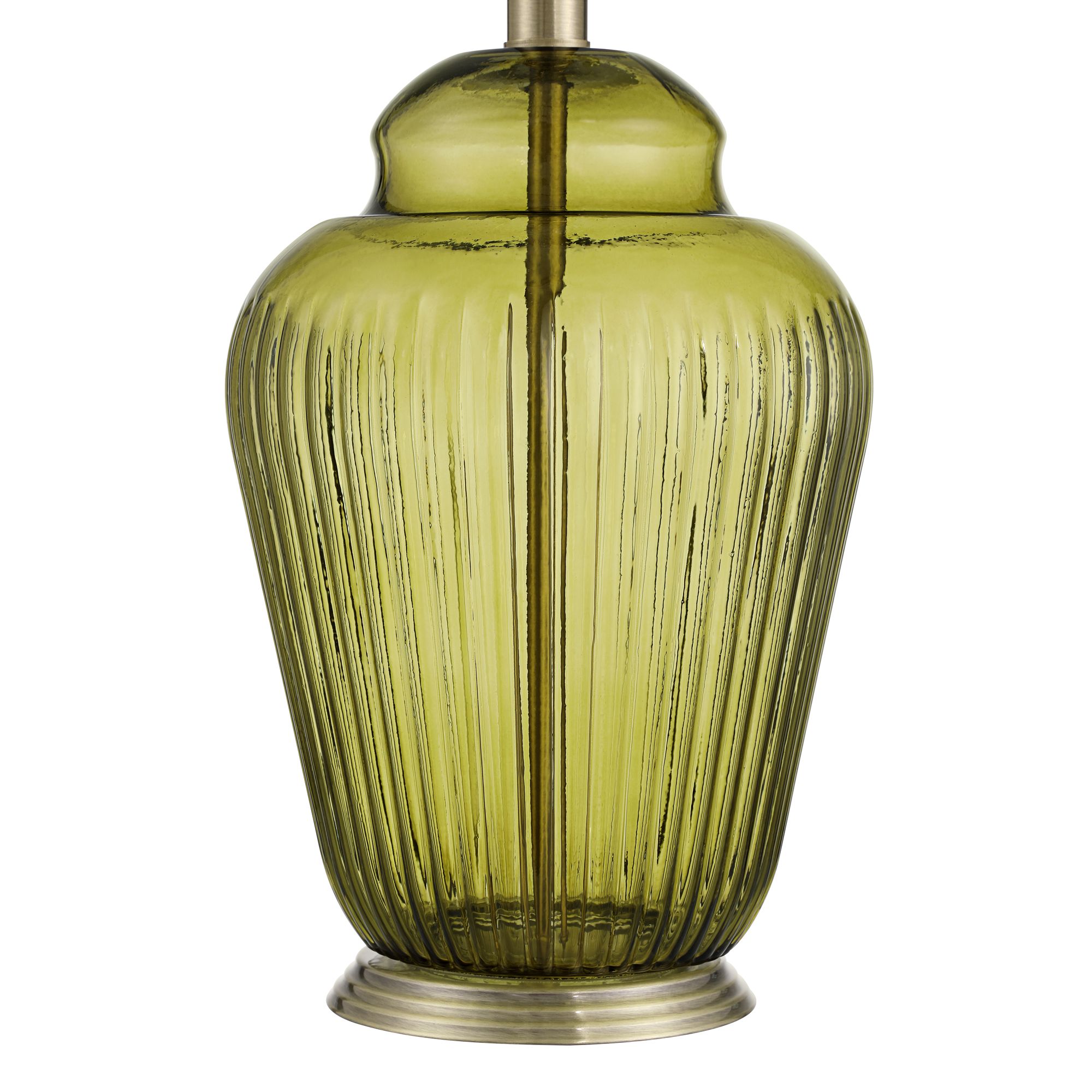 Image 6 Grimmia 24" High Moss Green Vintage Glass Table Lamp more views