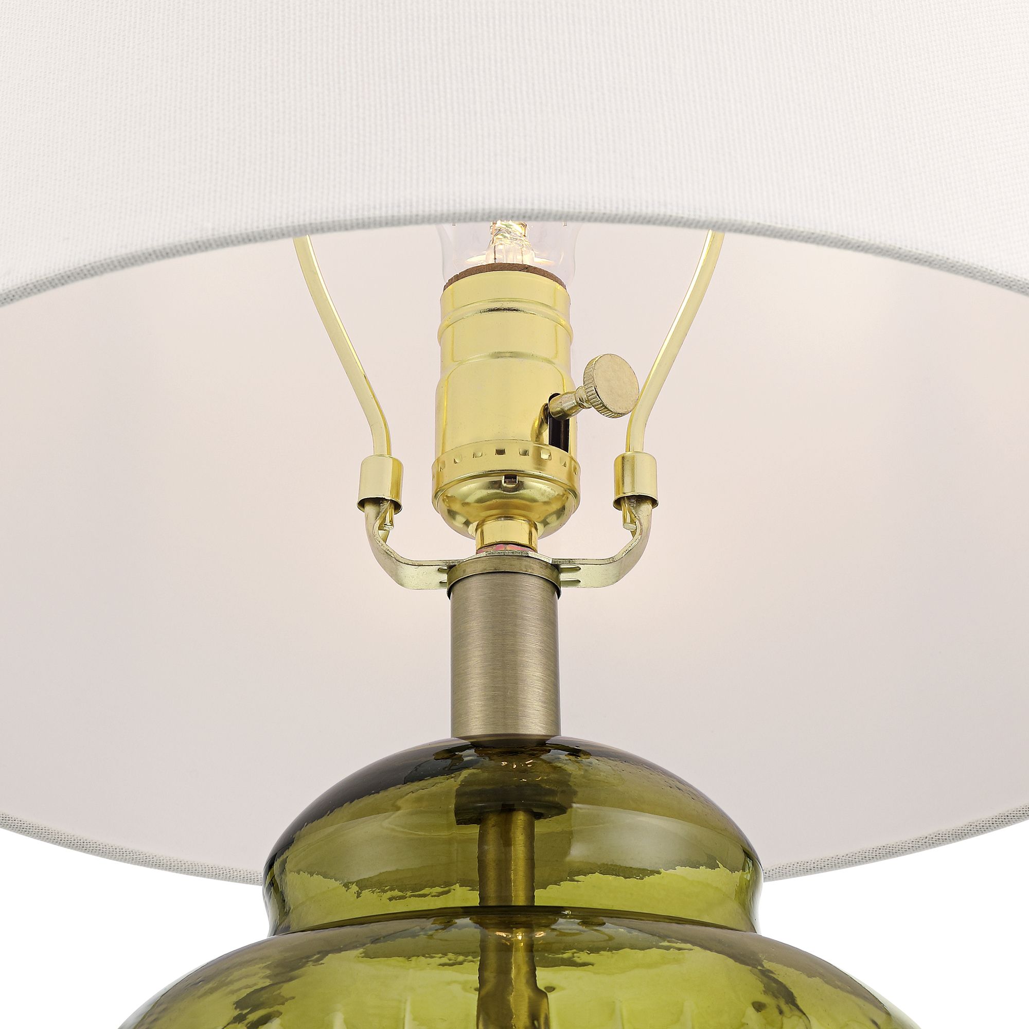 Image 4 Grimmia 24" High Moss Green Glass Table Lamp with Dimmer more views