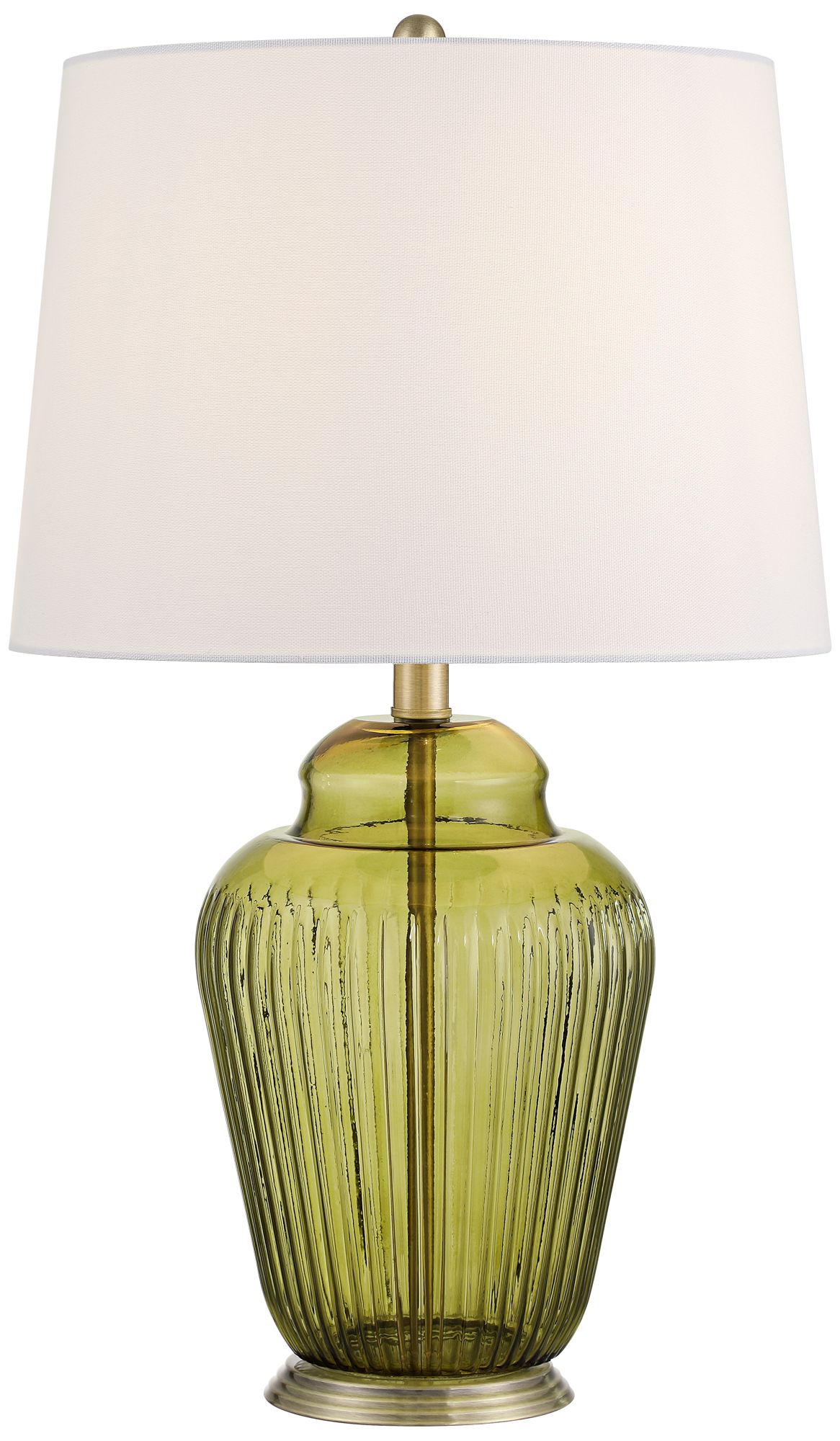 Image 2 Grimmia 24" High Moss Green Glass Table Lamp