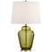 Grimmia 24" High Moss Green Glass Table Lamp
