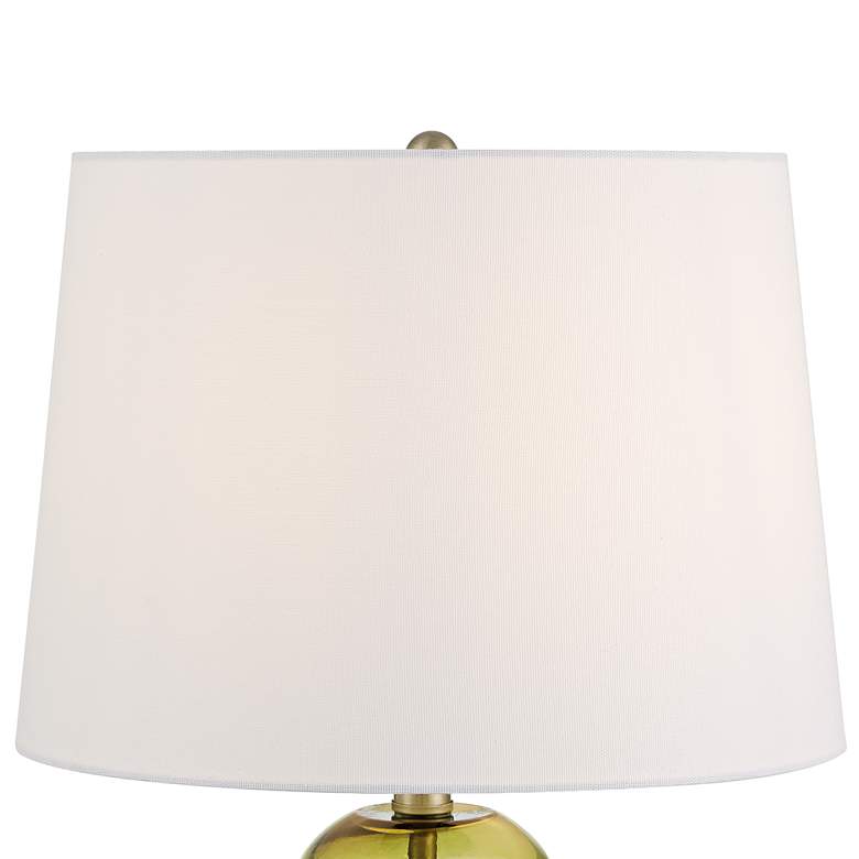 Image 3 Grimmia 24" High Moss Green Glass Table Lamp more views