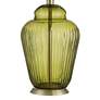 6_Grimmia 24" High Moss Green Glass Table Lamp more views
