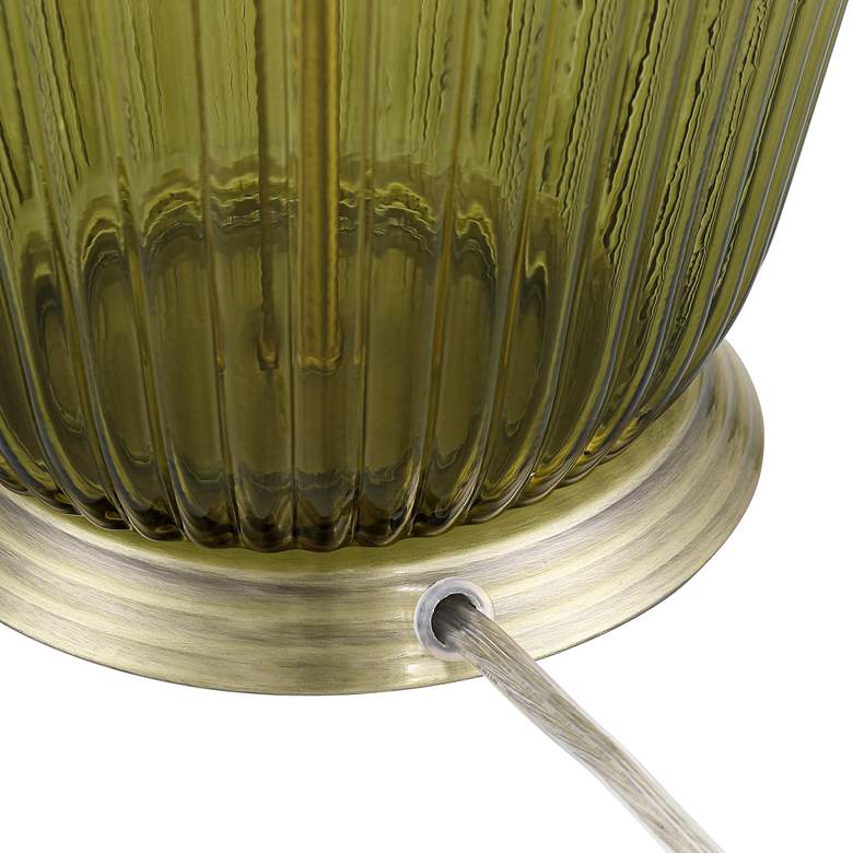 Image 7 Grimmia 24" High Moss Green Glass Table Lamp more views