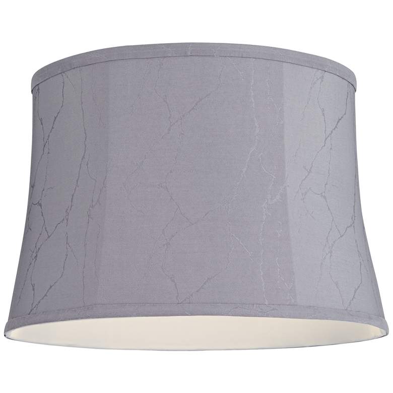 Image 3 Griotte Gray Softback Drum Lamp Shade 14x16x11 (Washer) more views