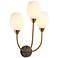 Grised 3-Light Opal Glass Wall Sconces