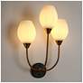 4_Grised 3-Light Opal Glass Wall Sconces more views