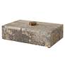 2_Griseus 9.5" L x 2.75" H Travertine Bronze Box