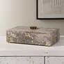 1_Griseus 9.5" L x 2.75" H Travertine Bronze Box