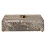 4_Griseus 9.5" L x 2.75" H Travertine Bronze Box more views