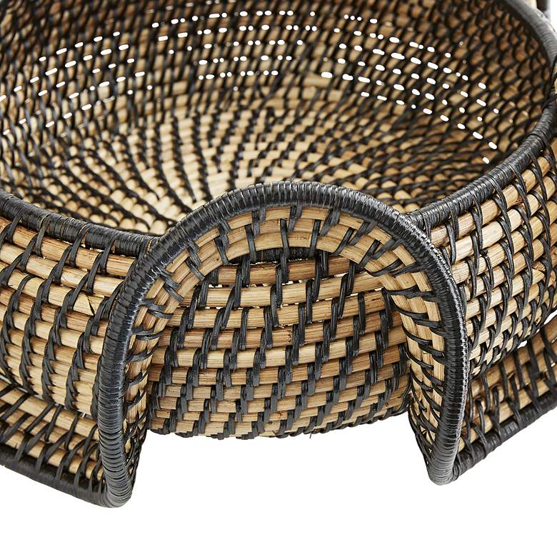 Image 3 Grisha Natural and Black-Stained 21"W Decorative Centerpiece more views