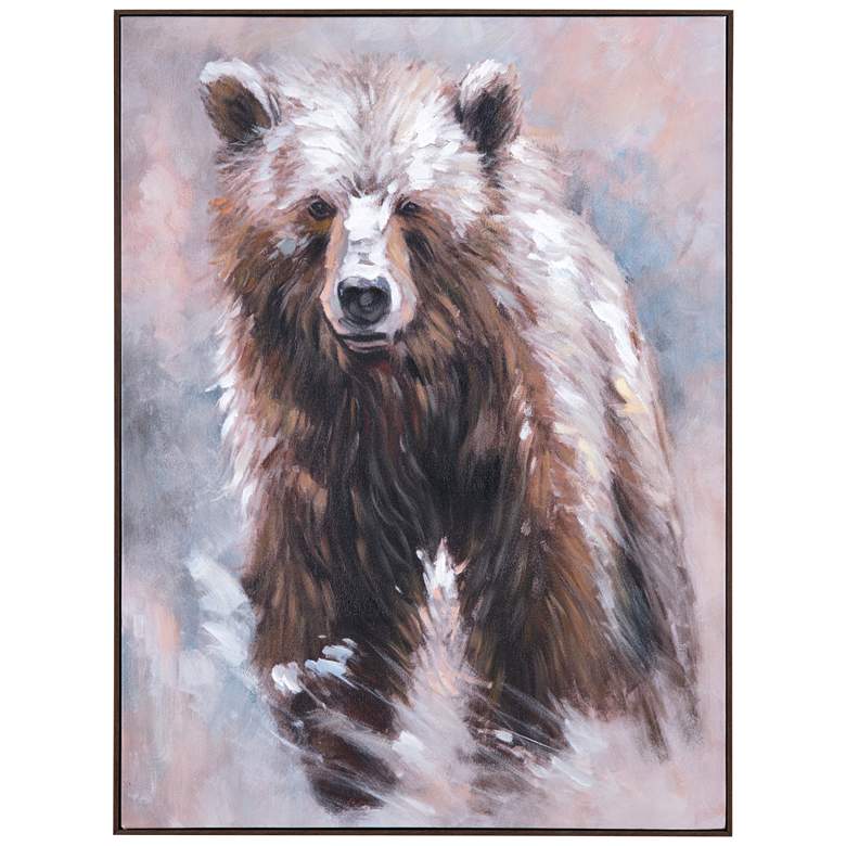 Image 1 Grizzly Framed Hand Painted Wall Art