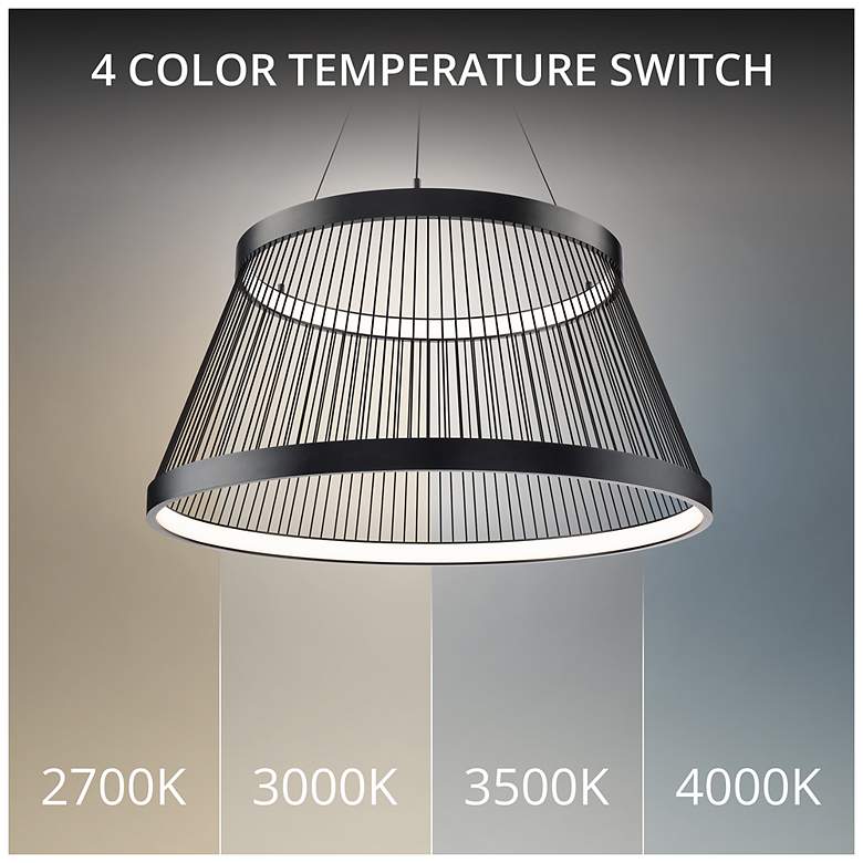 Image 4 Grohle 15.5"H x 32"W 2-Light Pendant in Black more views