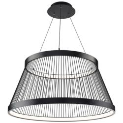 Grohle 15.5"H x 32"W 2-Light Pendant in Black