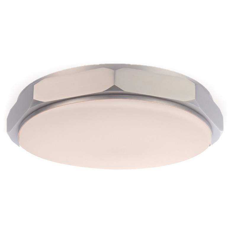 Image 1 Grommet 3.25"H x 13"W 1-Light Flush Mount in Brushed Nickel