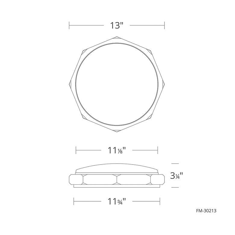 Image 2 Grommet 3.25"H x 13"W 1-Light Flush Mount in Brushed Nickel more views