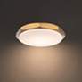 1_Grommet 3.25"H x 16"W 1-Light Flush Mount in Aged Brass