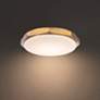 1_Grommet 3.25"H x 16"W 1-Light Flush Mount in Aged Brass