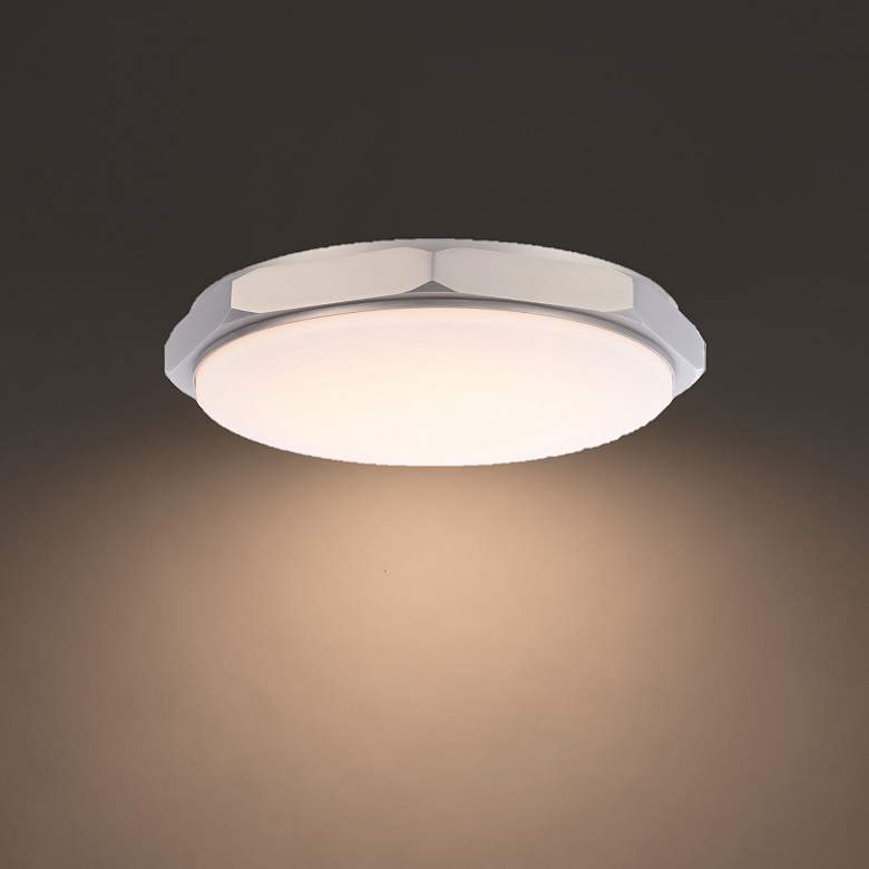 Image 1 Grommet 3.25"H x 16"W 1-Light Flush Mount in Brushed Nickel