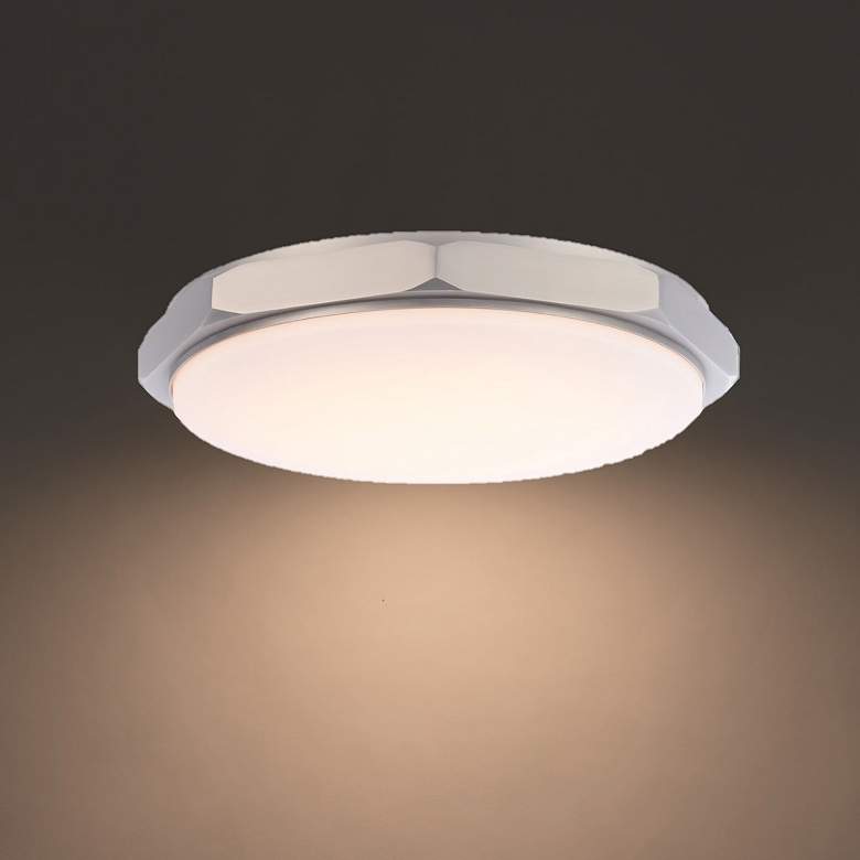 Image 1 Grommet 3.25"H x 16"W 1-Light Flush Mount in Brushed Nickel