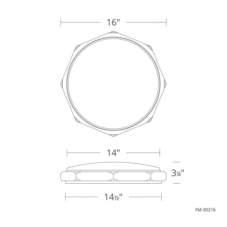 Image 4 Grommet 3.25"H x 16"W 1-Light Flush Mount in Brushed Nickel more views