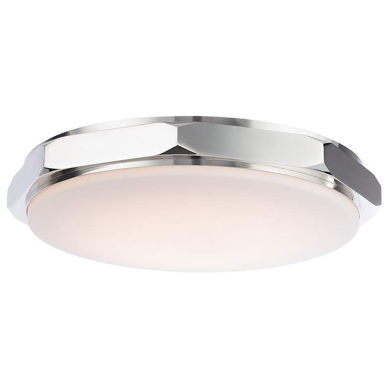 Image 2 Grommet 3.25"H x 16"W 1-Light Flush Mount in Polished Nickel