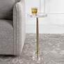 1_Groove 10" Wide Brushed Gold Crystal Round Drink Table