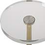 Groove 10" Wide Brushed Gold Crystal Round Drink Table
