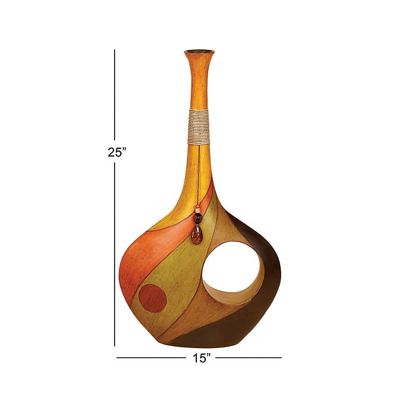 Image 5 Groove I Multi-Color 25"H Decorative Vase with Hold Handle more views
