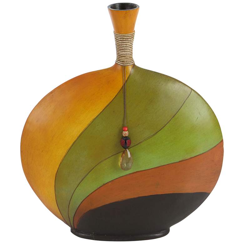 Image 5 Groove II Multi-Color 20" High Decorative Flask Bottle Vase more views
