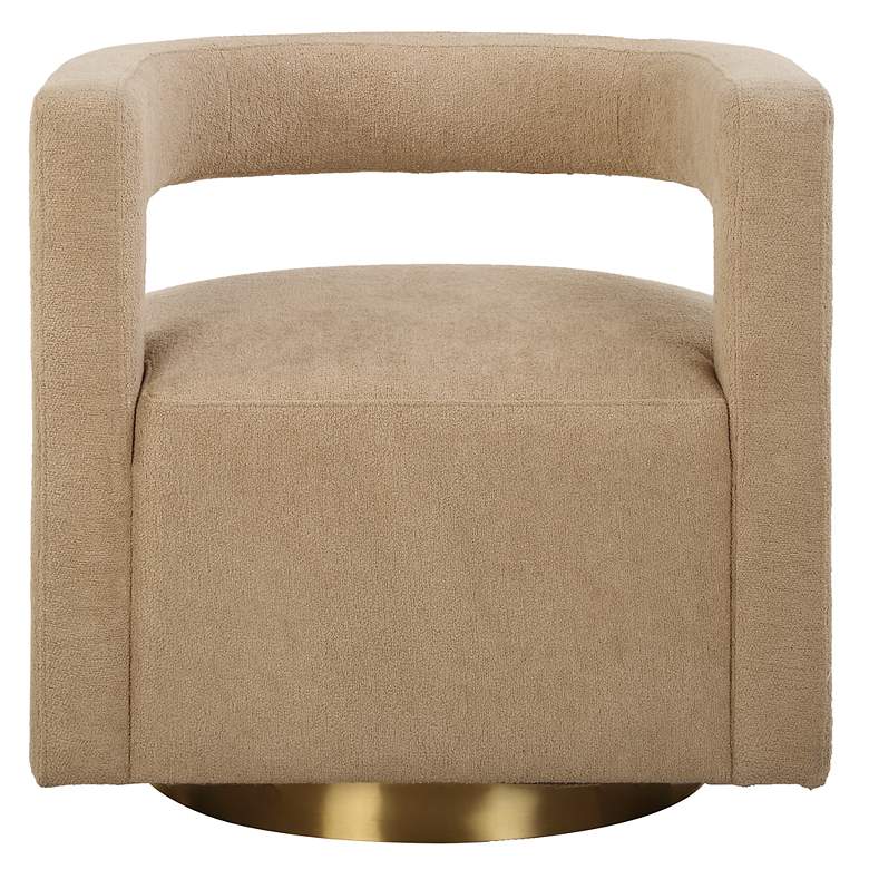 Image 2 Grounded 28" Wide Boucle Swivel Chair