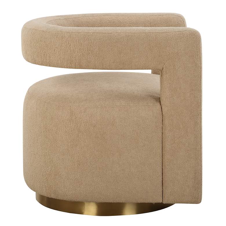 Image 5 Grounded 28" Wide Boucle Swivel Chair more views