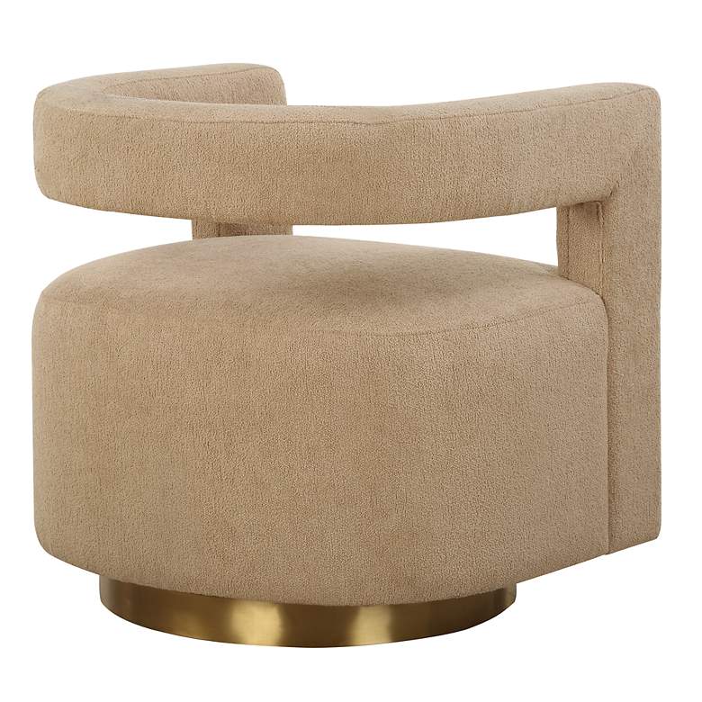 Image 6 Grounded 28" Wide Boucle Swivel Chair more views