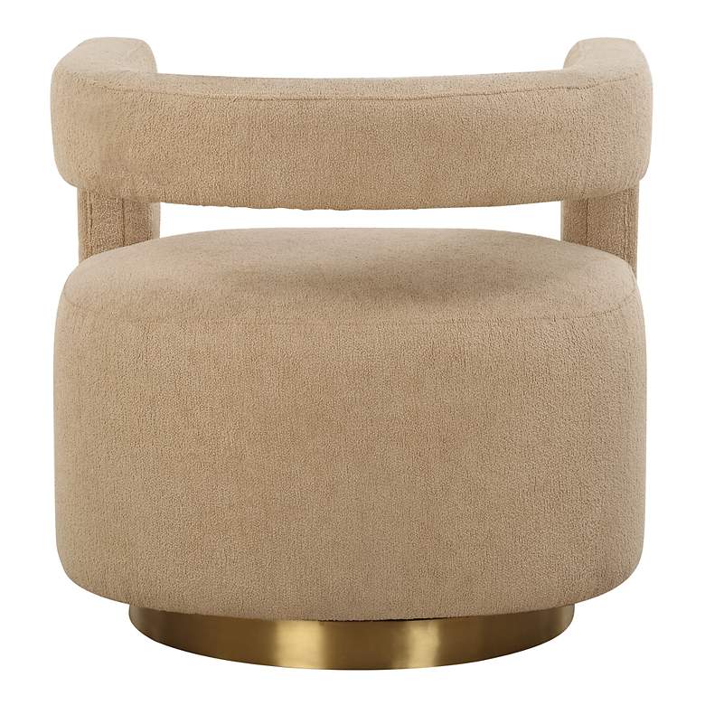 Image 7 Grounded 28" Wide Boucle Swivel Chair more views