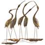 2_Group Of Five Shorebirds 22" High Capiz Shell Wall Decor