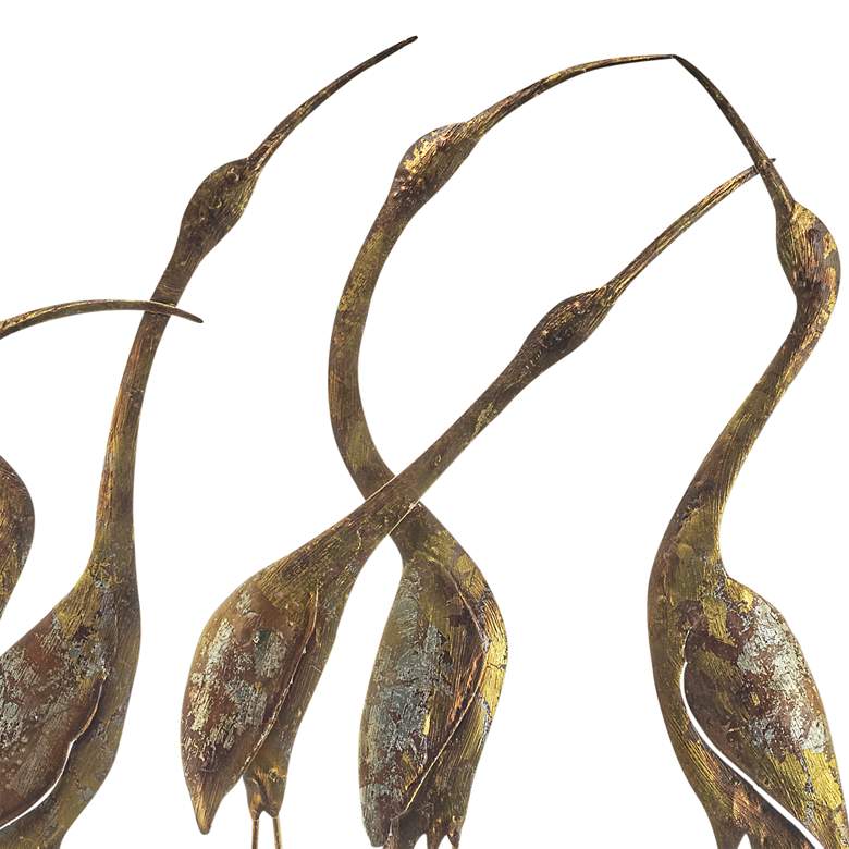 Image 3 Group Of Five Shorebirds 22" High Capiz Shell Wall Decor more views