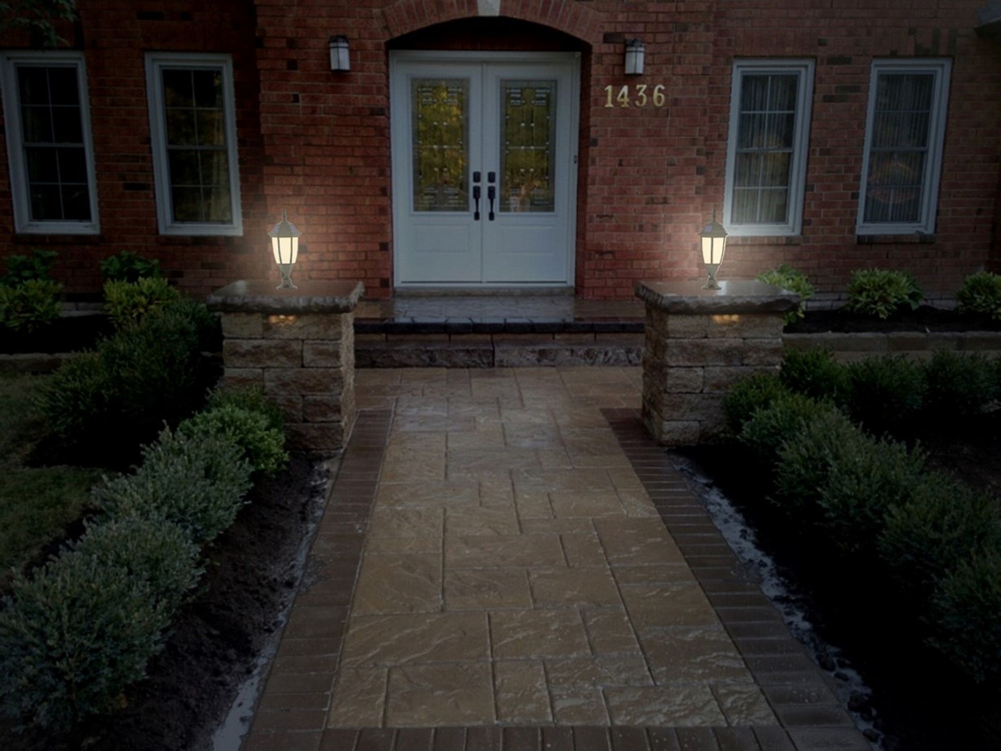 Grove 15" High Black Amber/White LED Solar Wall Light