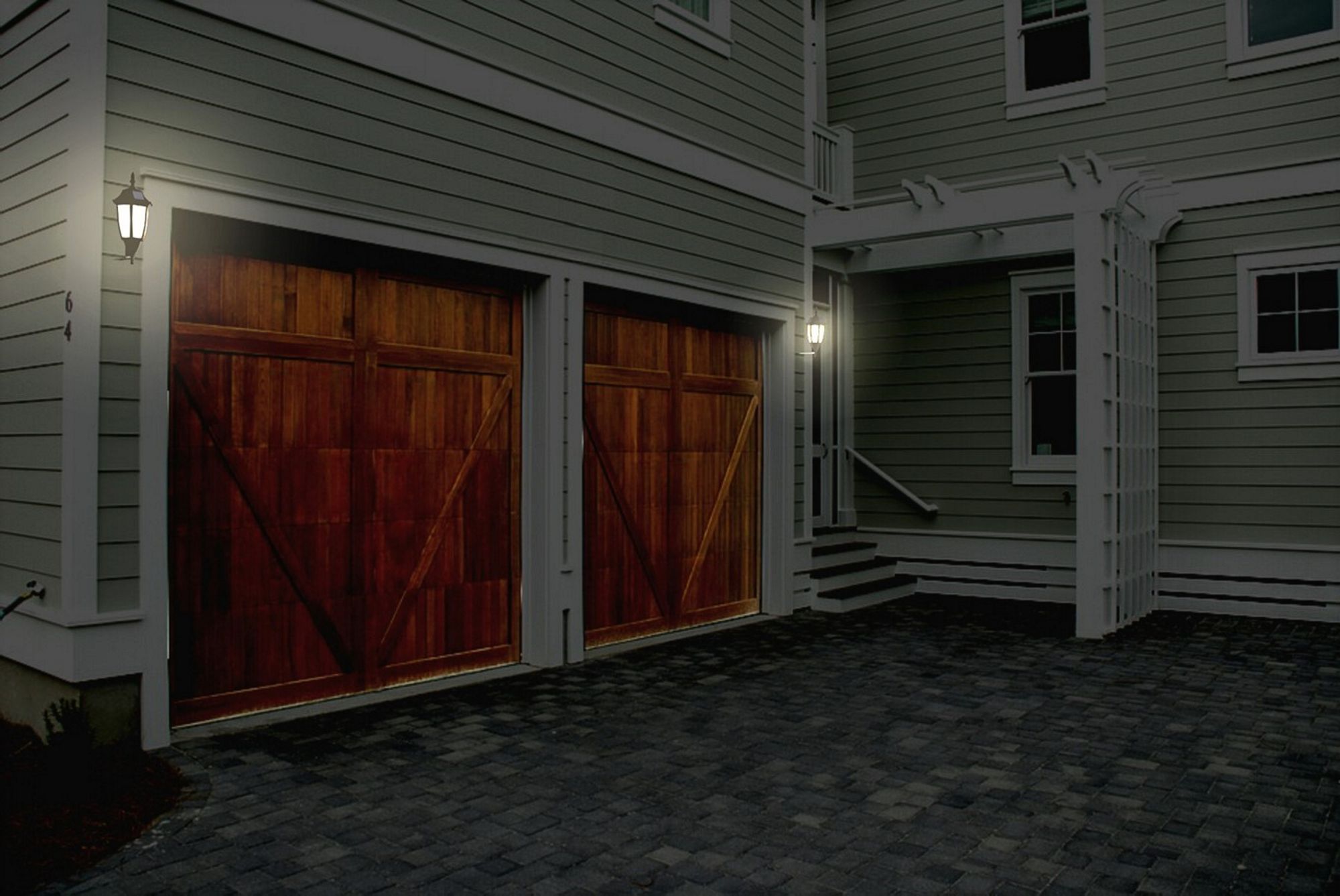 Grove 15" High Black Amber/White LED Solar Wall Light