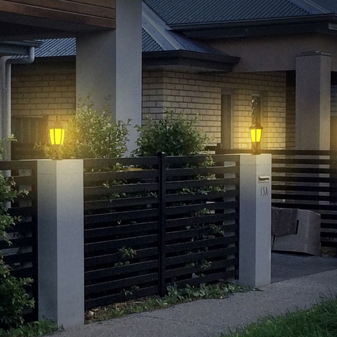 fence wall lights