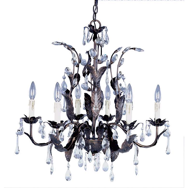 Image 1 Grove 26 1/2 inch Wide 6-Light Oil-Rubbed Bronze Chandelier