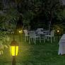 Grove 42 1/4" High Black Amber/White LED Solar Garden Light