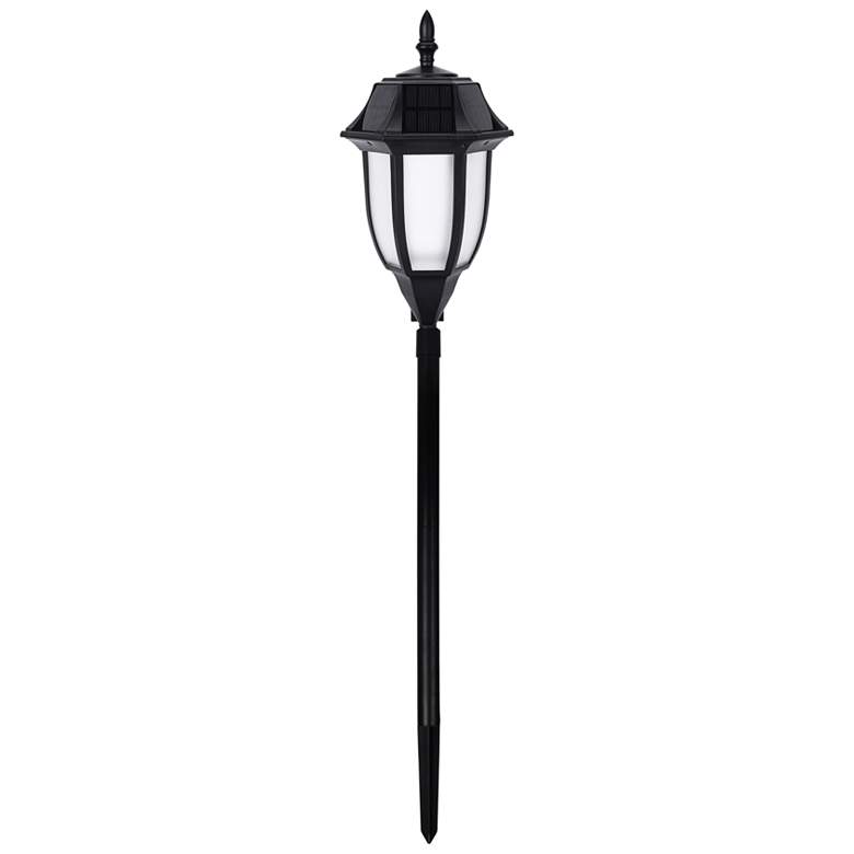 Image 4 Grove 42 1/4 inch High Black Amber/White LED Solar Garden Light more views