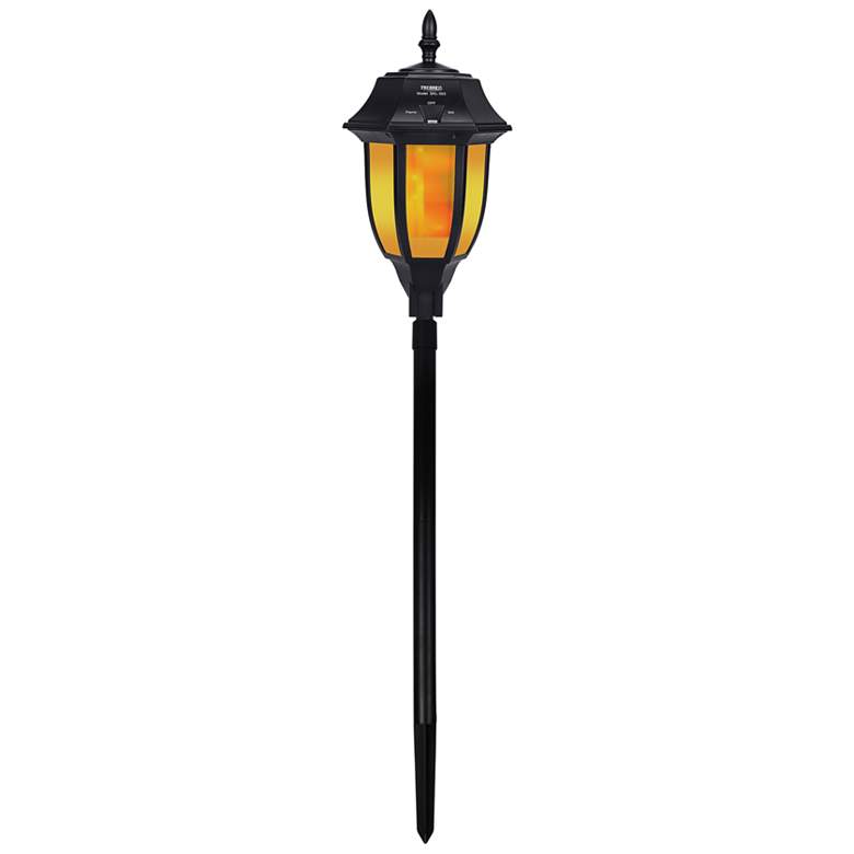 Image 3 Grove 42 1/4 inch High Black Flame/Still LED Solar Garden Light more views