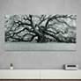 2_Growth 72" Wide Free Floating Tempered Art Glass Wall Art