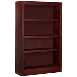 Grundy 48&quot; High Cherry Single-Wide 4-Shelf Bookcase