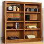 Grundy 48" High Dry Oak Finish Double-Wide Bookcase