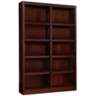 Grundy 72" High Cherry Double-Wide 10-Shelf Bookcase