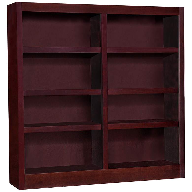 Image 1 Grundy Cherry Double-Wide 8-Shelf Bookcase